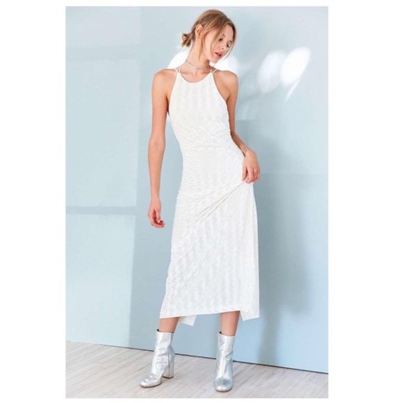 Silence + Noise Cosmic Burnout Velvet Maxi Dress S - Picture 4 of 8